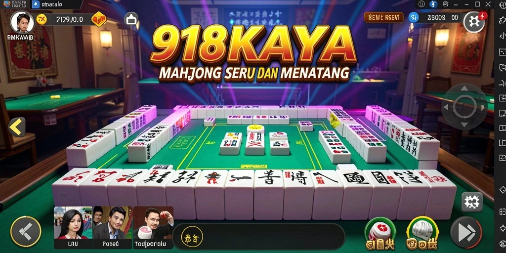 Tampilan gameplay seru dalam permainan Mahjong 918KAYA.
