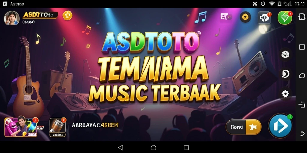 Screenshot ASDTOTO menampilkan gameplay dengan irama musik yang dinamis.