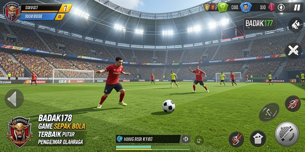 Tampilan grafis menakjubkan dari pertandingan sepak bola di BADAK178.