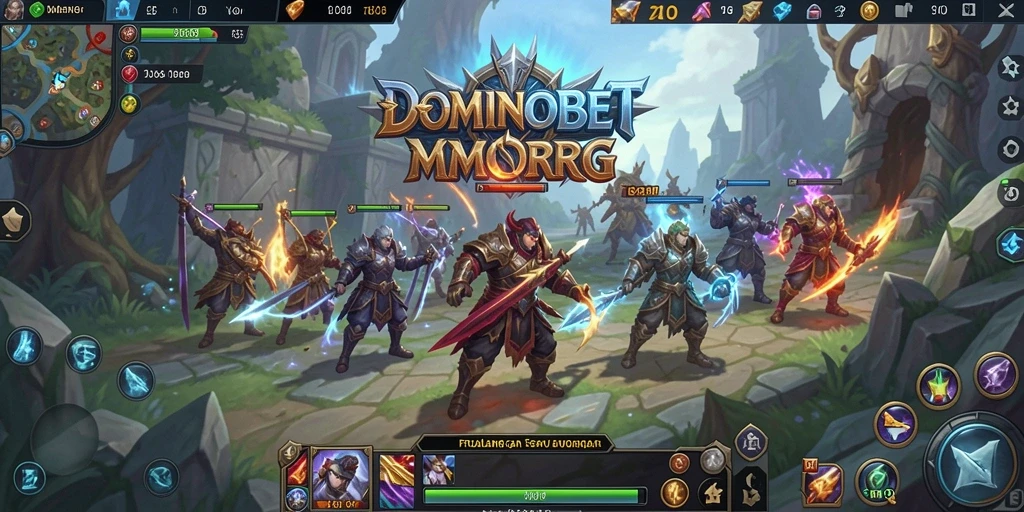 Tampilan gameplay menarik di dunia <strong>DOMINOBET</strong> yang luas.