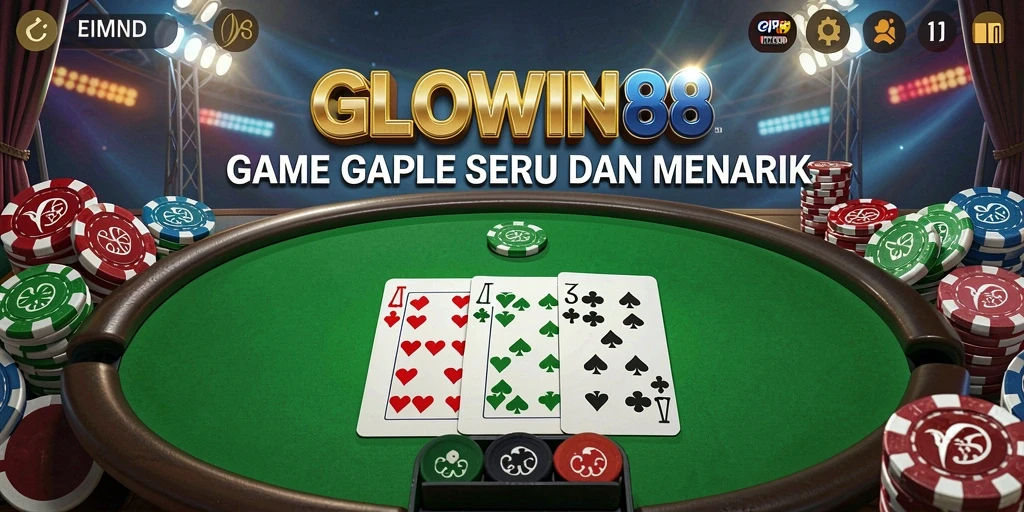 Gameplay seru Gaple di GLOWIN88 dengan teman-teman.