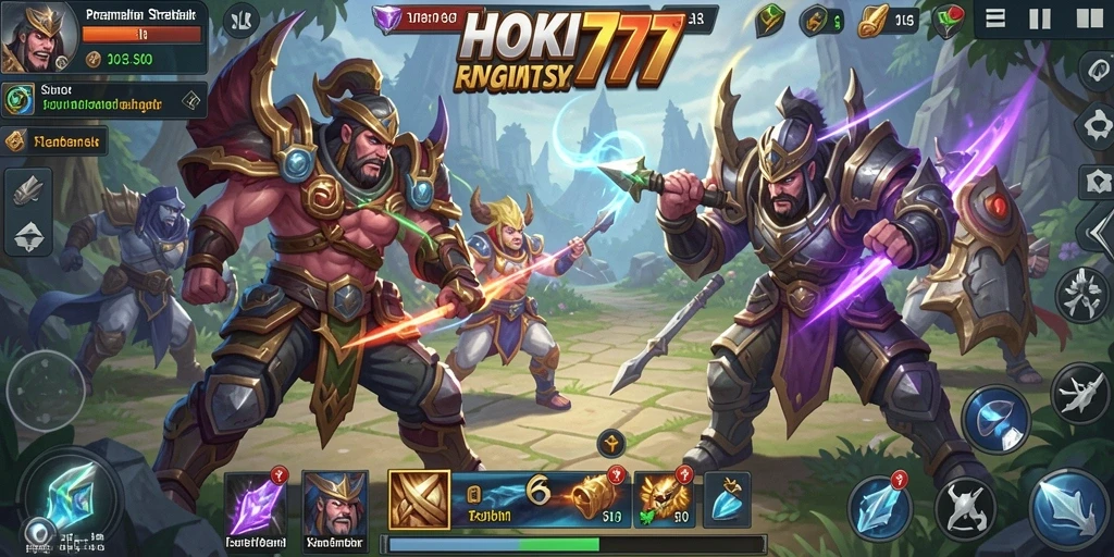 Tangkapan layar HOKI777 menampilkan gameplay aksi strategi yang intens.