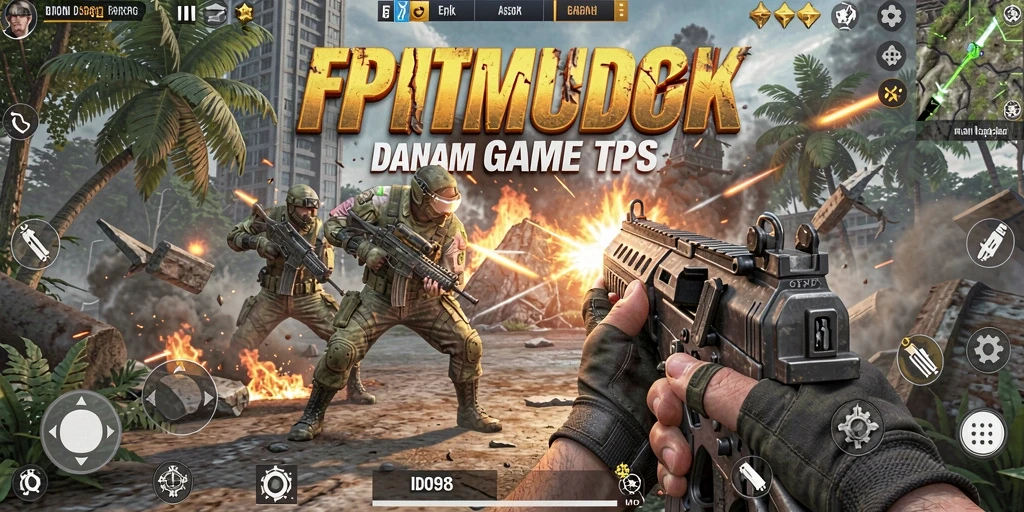 Tampilan mendebarkan gameplay ID098 dengan aksi tembak-tembakan.