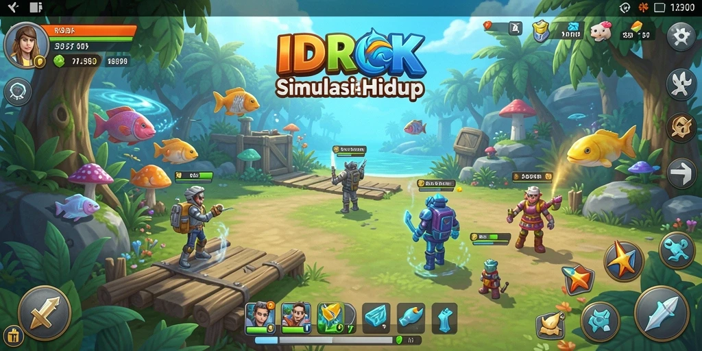 Screenshot utama <strong>IDROK</strong> menampilkan gameplay yang interaktif dan menarik.