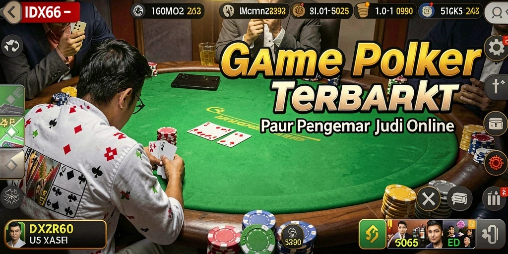 Tampilan gameplay Poker yang mendebarkan di IDX66.