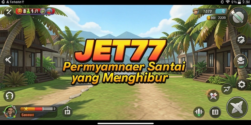 Tampilan gameplay JET77 yang cerah dan menghibur.