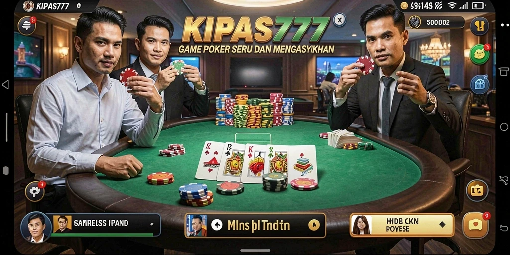 Screenshot gameplay KIPAS777 yang menampilkan suasana pertandingan Poker.