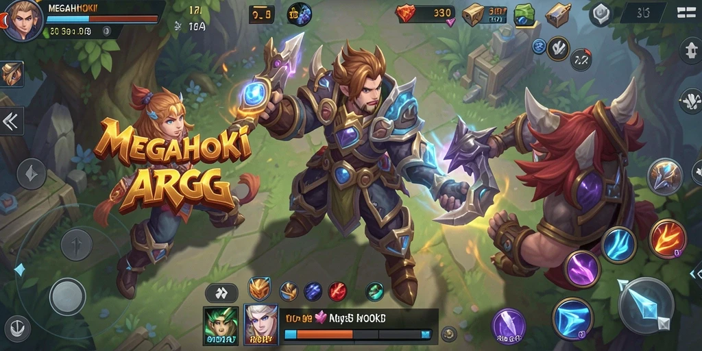 Tampilan menarik dari gameplay ARPG MEGAHOKI yang menegangkan.