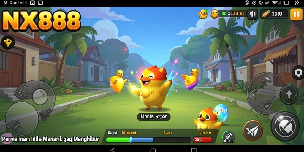 Tampilan gameplay NX888 menunjukkan aksi mengelola kerajaan dengan otomatis.