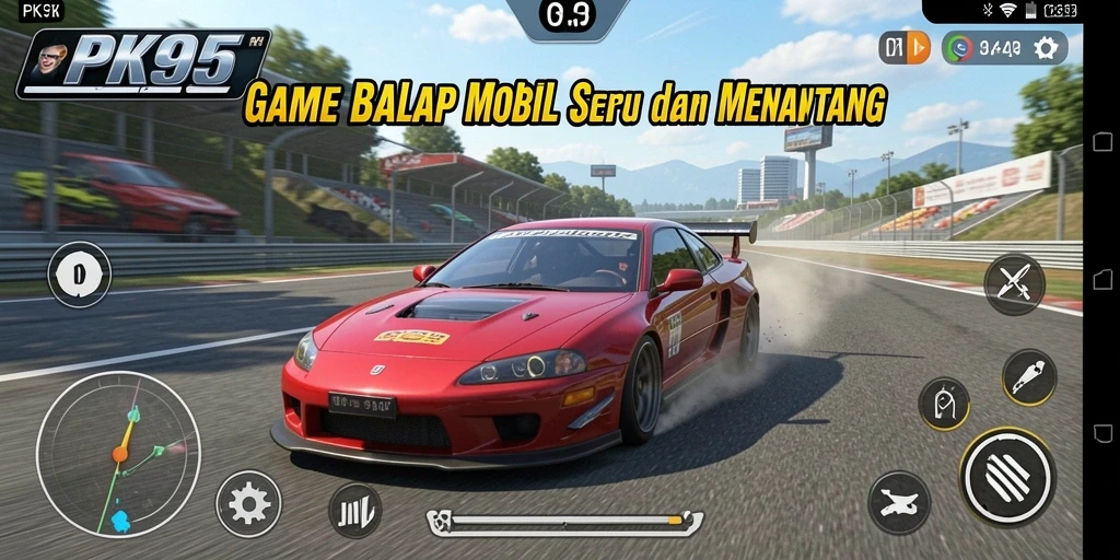 Gameplay balap mobil yang mendebarkan di PK95.