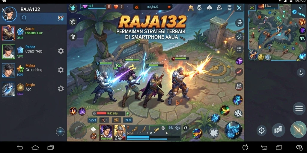 Tampilan game RAJA132 dengan strategi pertempuran yang intens.
