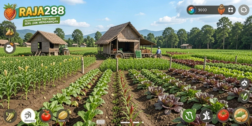 Tampilan menakjubkan gameplay pertanian di RAJA288.