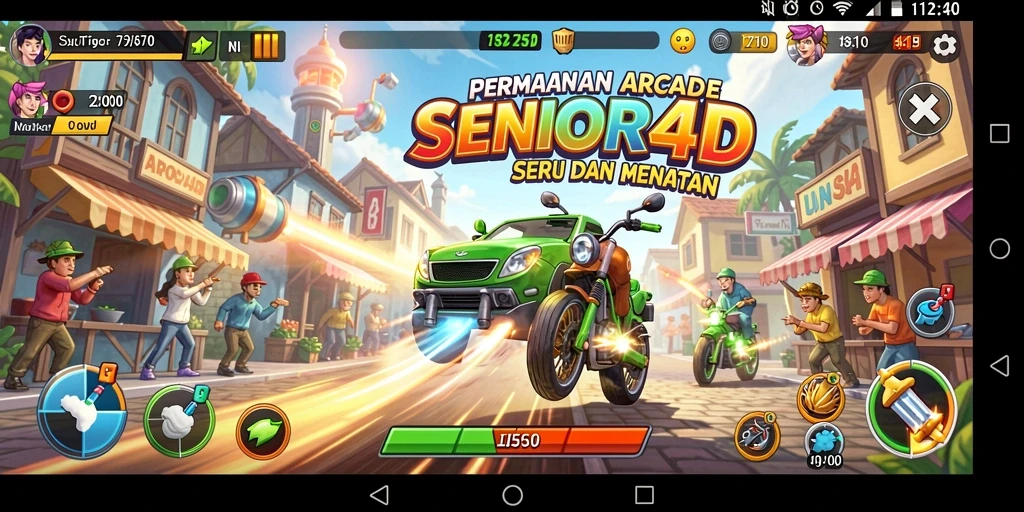 Screenshot gameplay menarik dari SENIOR4D yang penuh aksi.