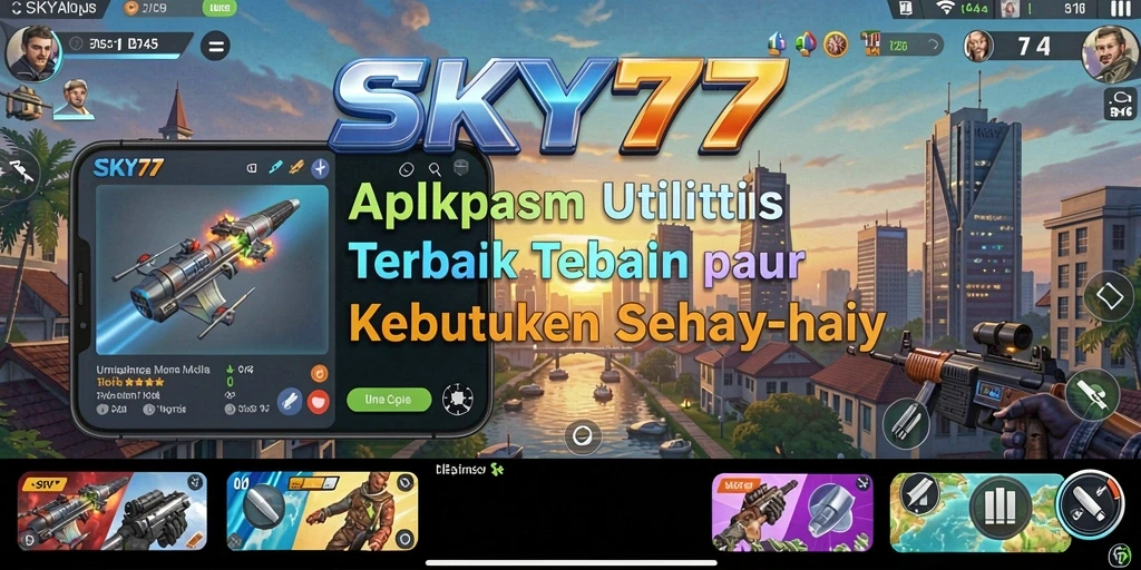 Tampilan aplikasi SKY77 dengan fitur utilitas yang efisien.