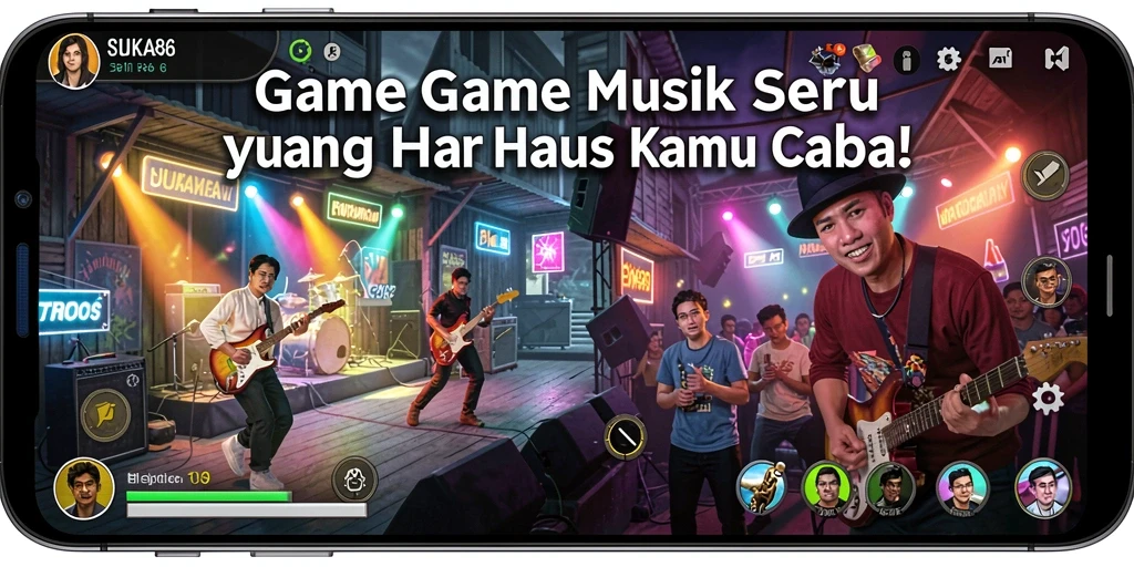 Screenshot SUKA86 menampilkan aksi seru gameplay musik.