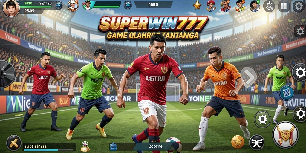 Screenshot gameplay SUPERWIN777 yang menampilkan aksi seru dalam pertandingan olahraga.