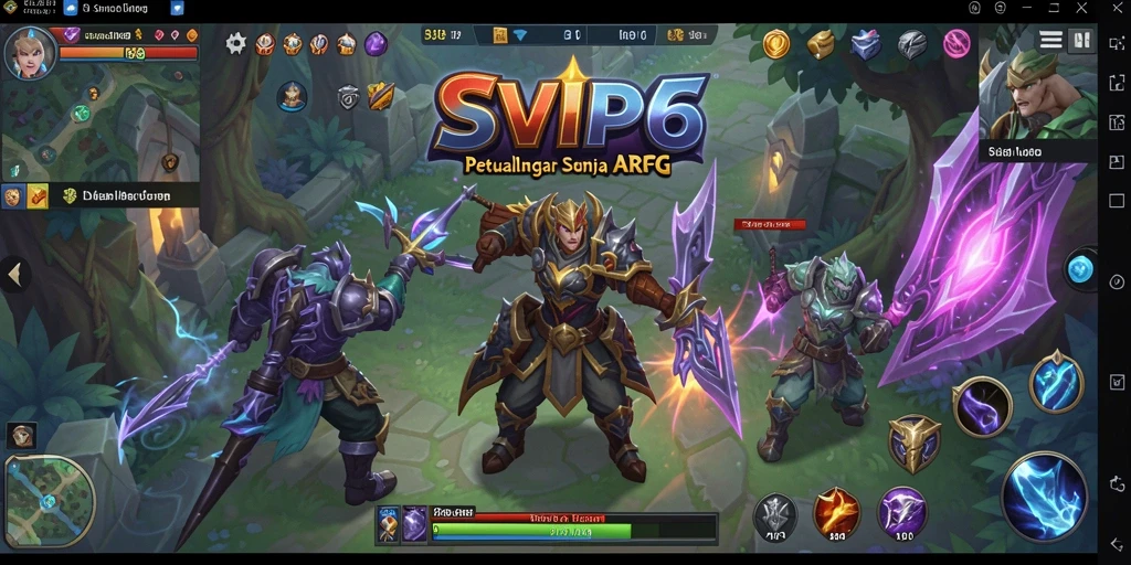 Tampilan gameplay menegangkan dari SVIP6 dalam dunia ARPG.