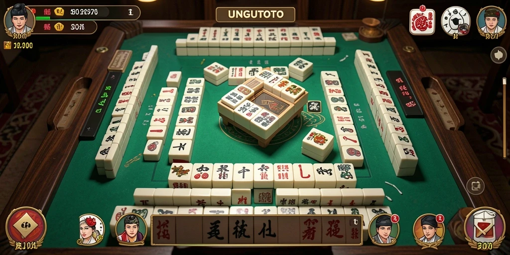 Screenshot gameplay UNGUTOTO menampilkan pengalaman Mahjong yang mendalam.
