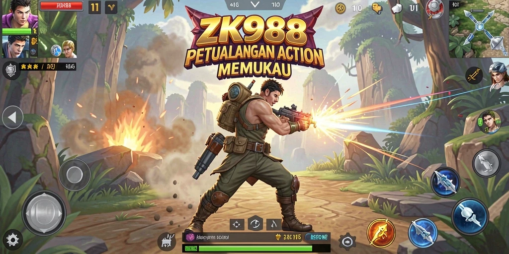 Screenshot gameplay ZK988 yang menunjukkan aksi mendebarkan dan grafis yang memukau.